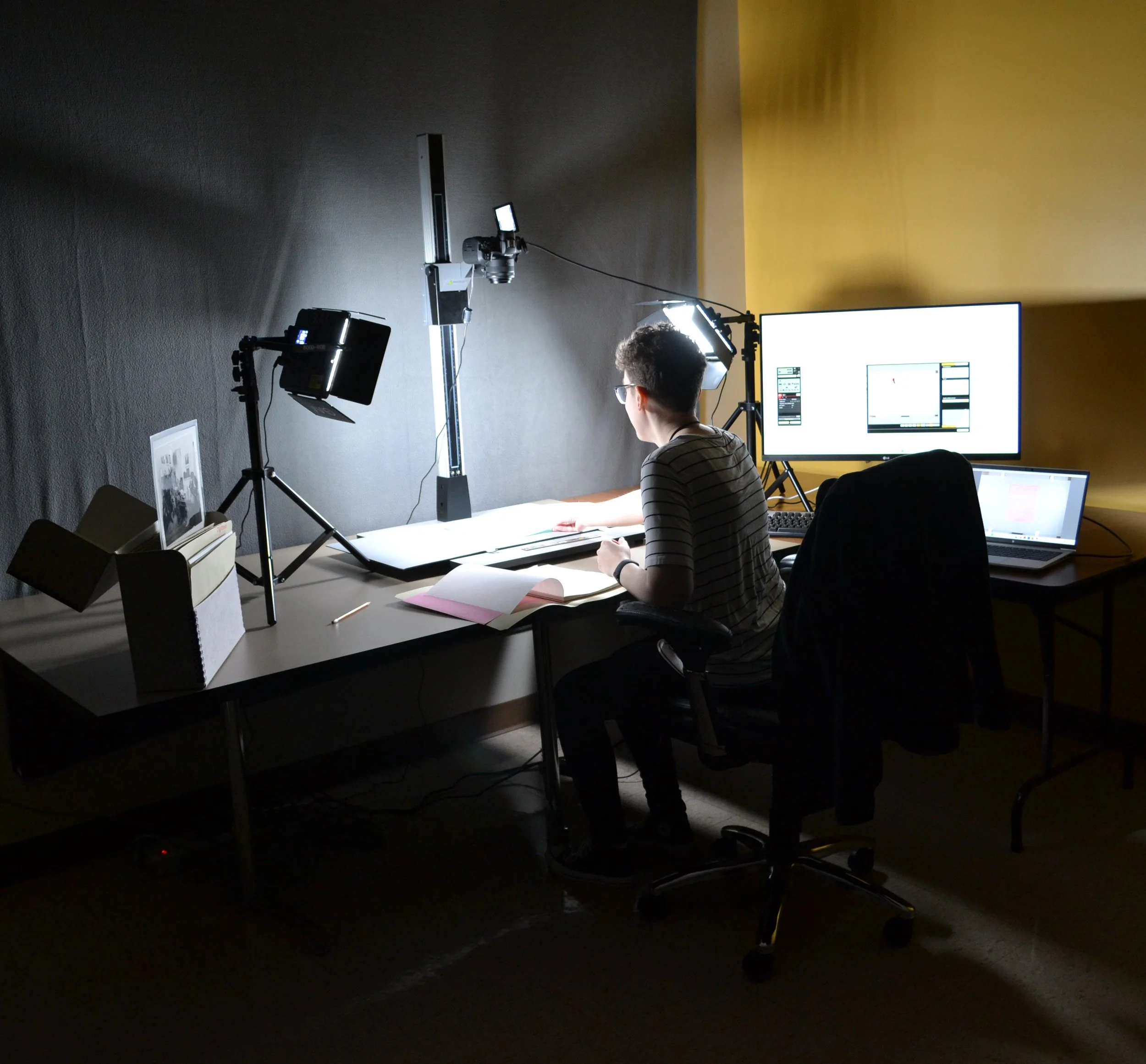 Library staff digitize historic negatives