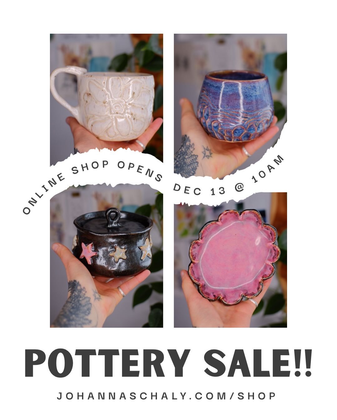 &lsquo;&lsquo;Twas the night before sale day&hellip;. ✨

👇🏼 Info!! 👇🏼

⚡️Collection goes live at 10am 
👉🏼 johannaschaly.com/shop (link also in bio!)
🏠 Local pickup options available at checkout
💜 Affordable prices 
😋 Food safe!! 
👀 First co