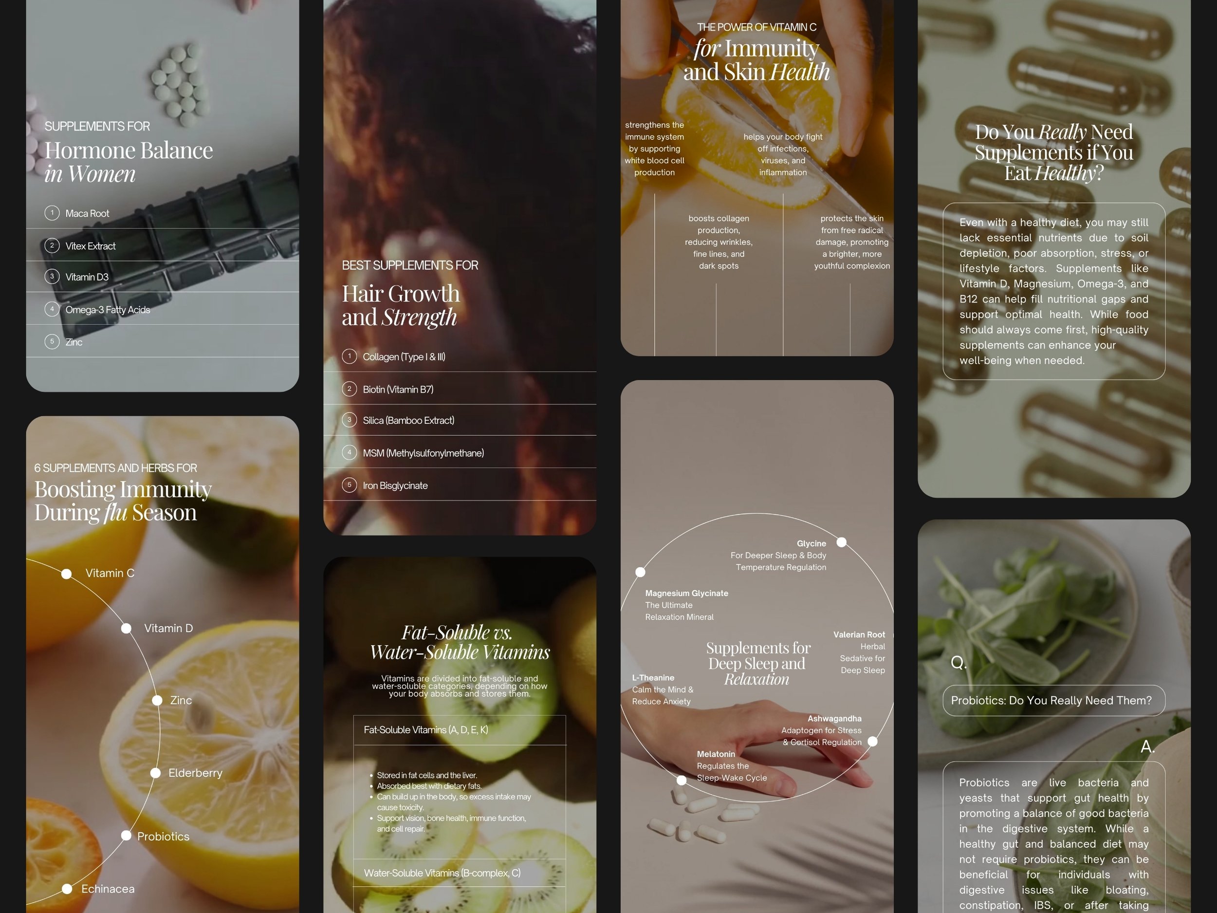 Supplements and Vitamins Instagram Templates, Functional Medicine Post, Health and Wellness Coaches, Nutritionist Social Media Stories
