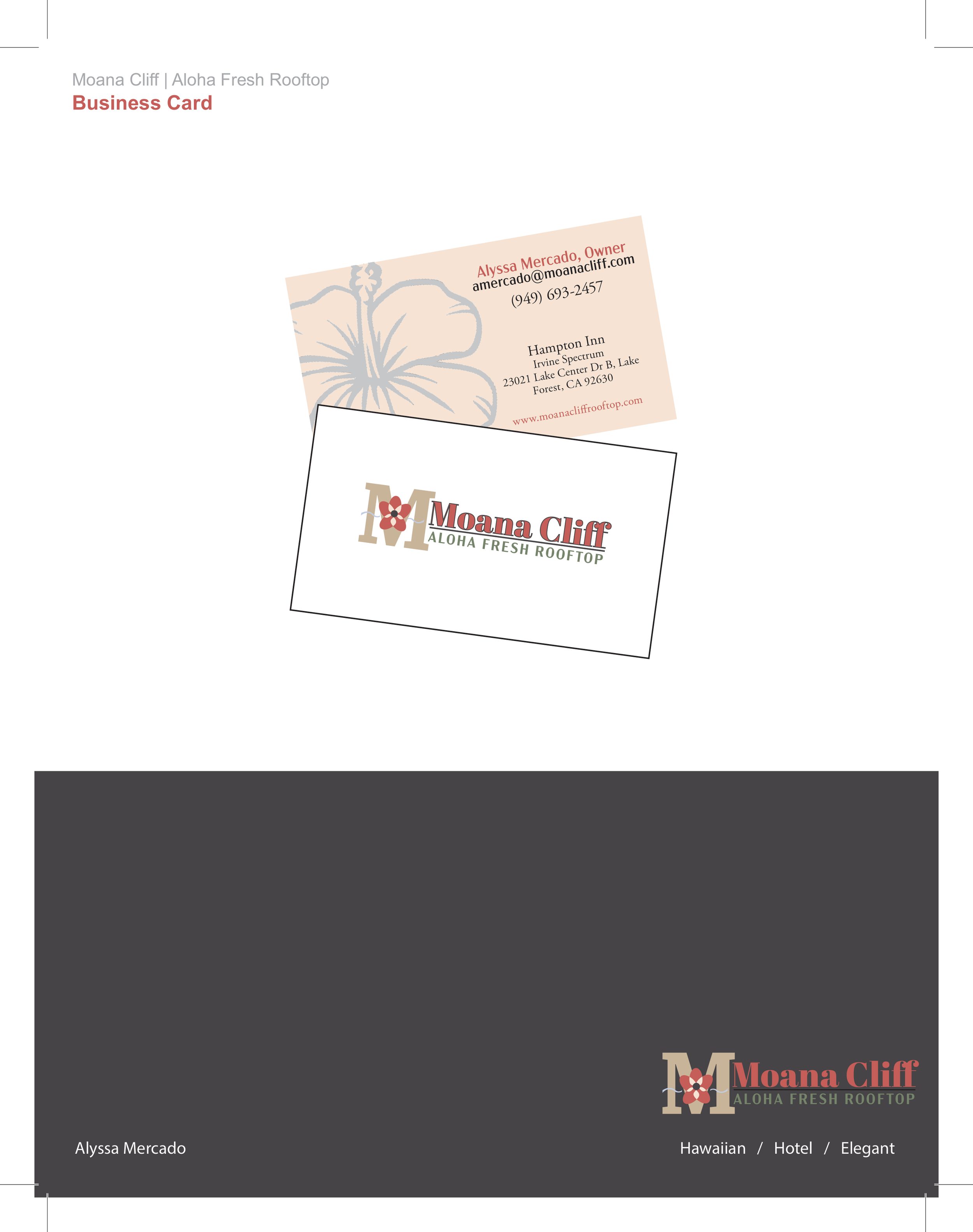Moana Cliff Business Cards 2021