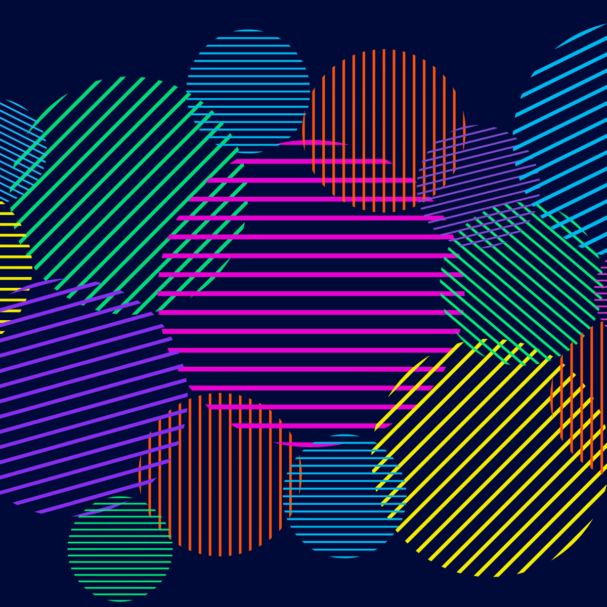 LINE - COLOURFUL CIRCULAR EXPLOSION