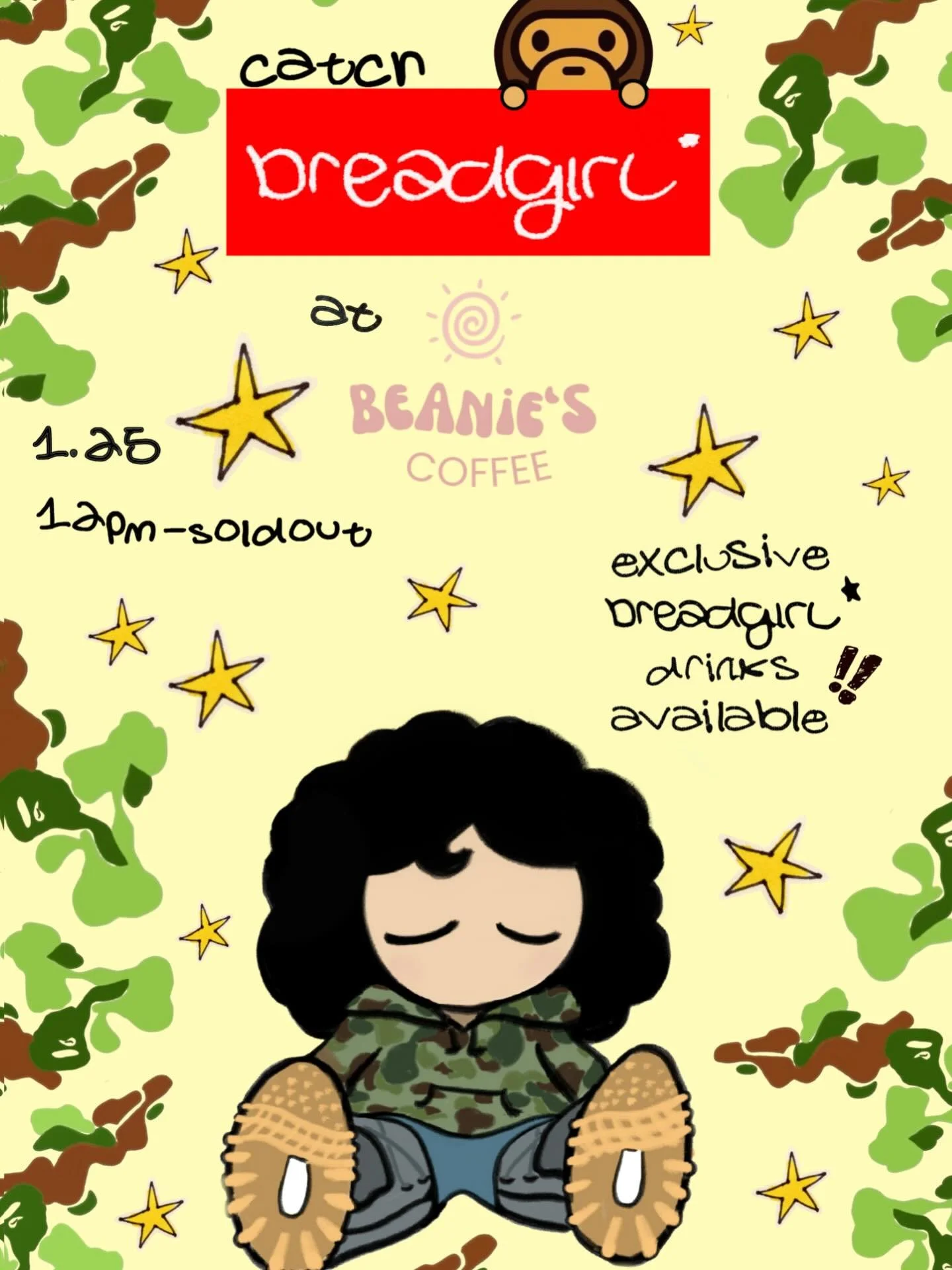 (˶&circ;ᗜ&circ;˵) hiii friends !! catch breadgirl* @beaniescoffeereno this sunday ⭑.ᐟִ
&thinsp;&thinsp;
beanies coffee has the yummiest matcha &amp; coffee drinks in Reno &amp; they&rsquo;re located inside of @hypeteamarket ! &thinsp;
&thinsp;
we can