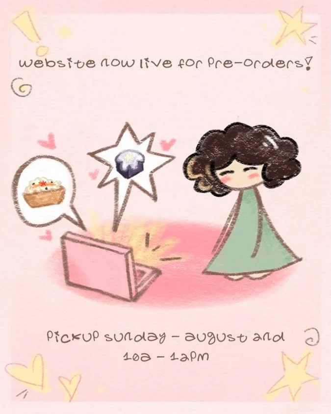breadgirlbakery.com is now live for pre-orders (*ᴗ͈ˬᴗ͈)ꕤ*✩‧₊ &thinsp;
&thinsp;
pickups will be for Sunday, August 2nd from 10am-12pm ⭐️🫧 &thinsp;
&thinsp;
* flyer by @thalia_alsasuav <3*