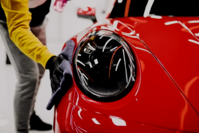 Car getting detailed in San Jose C