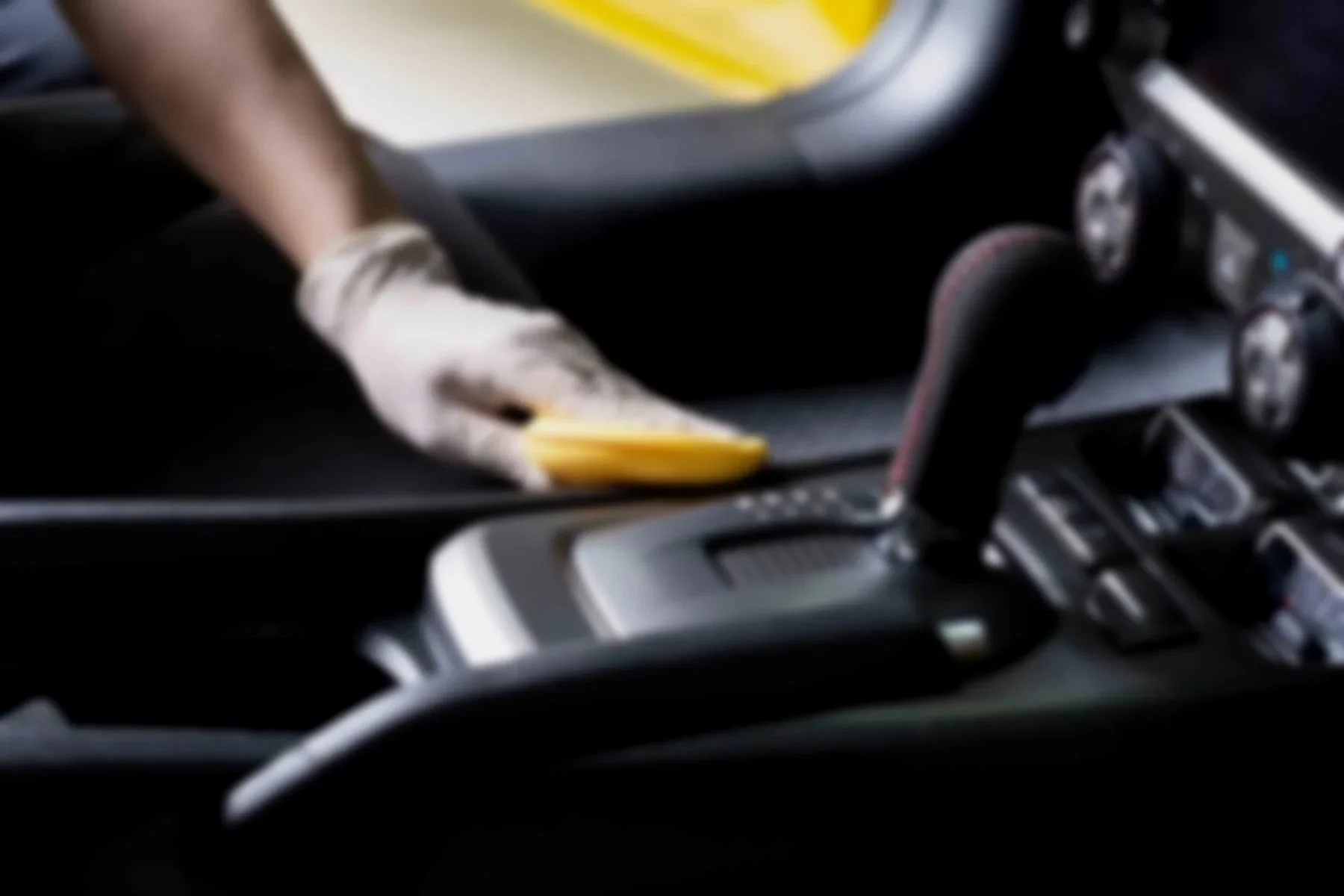 A car interior getting detailed in the bay area