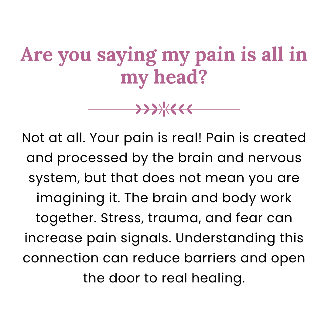Thoughtful response to a question about chronic pain.