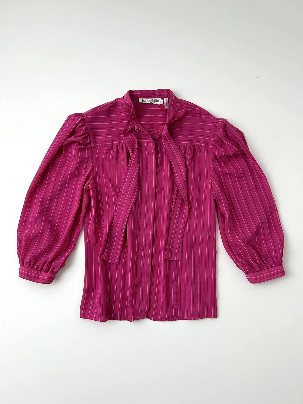 Chemisier Vintage Des Années 80 - Rose Transparent - Taille Large - Occasion Très Bon état