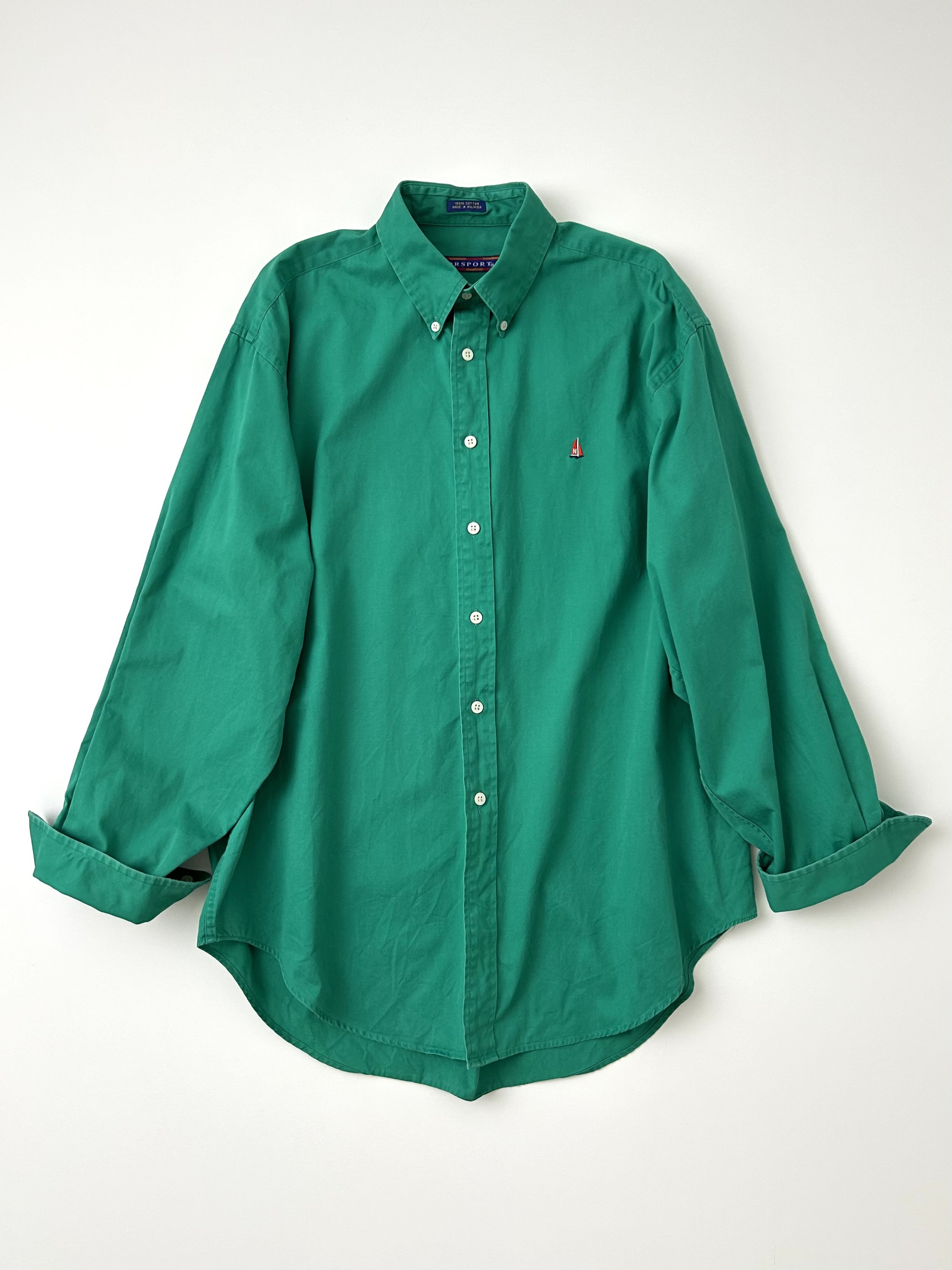 green button up
