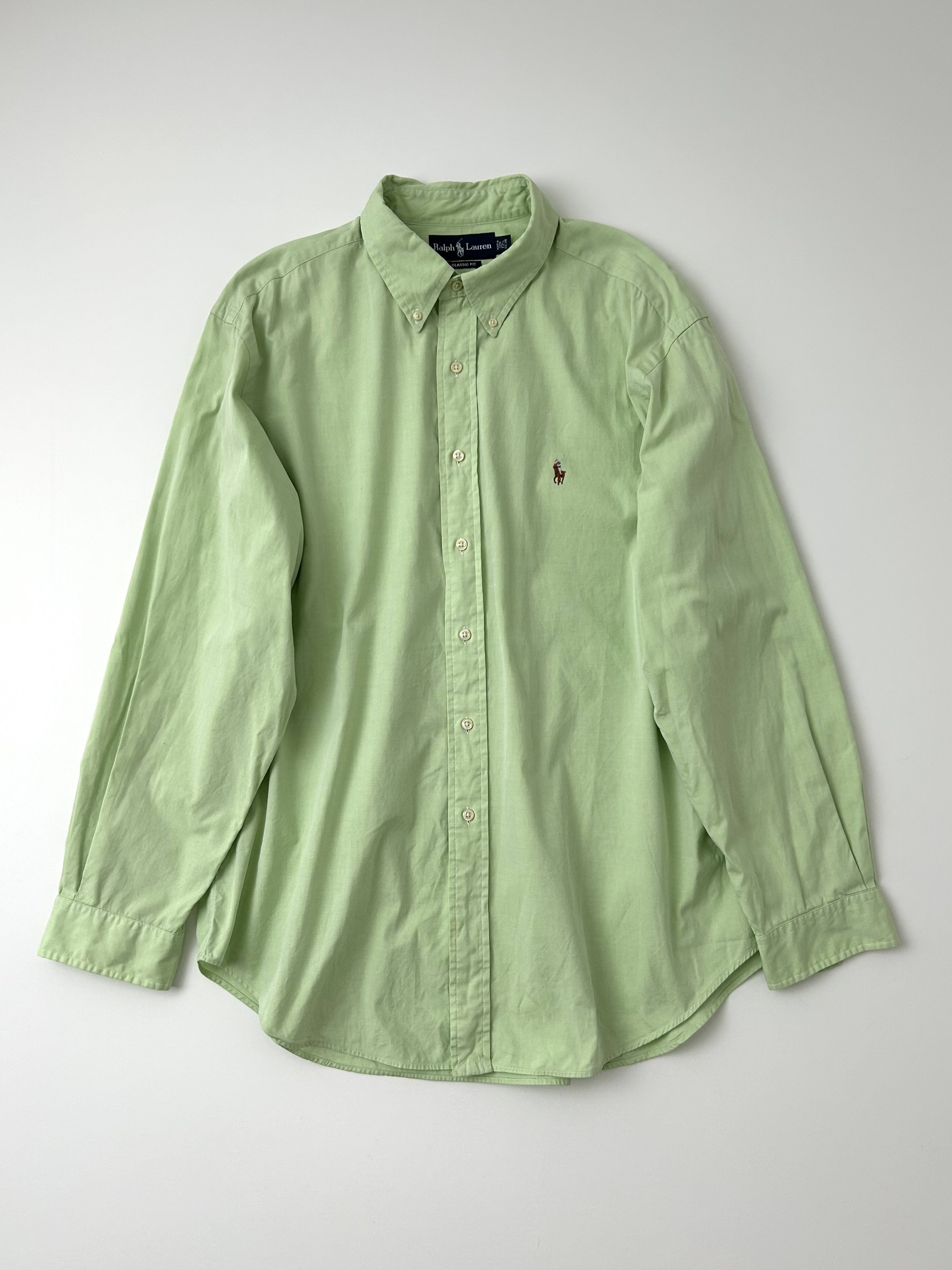 pistachio button down