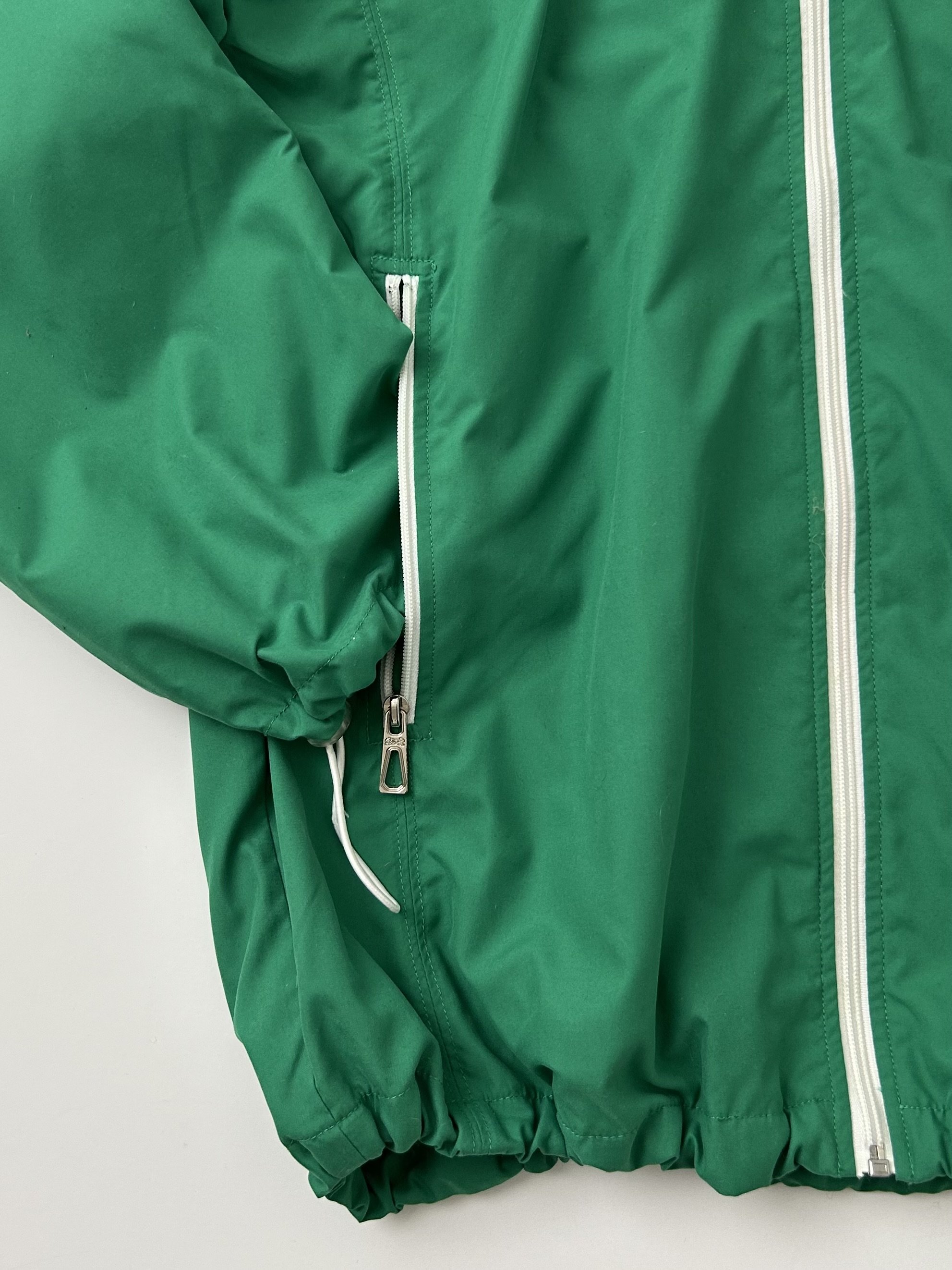 Vintage 80s oversize kelly green Le Tigre windbreaker