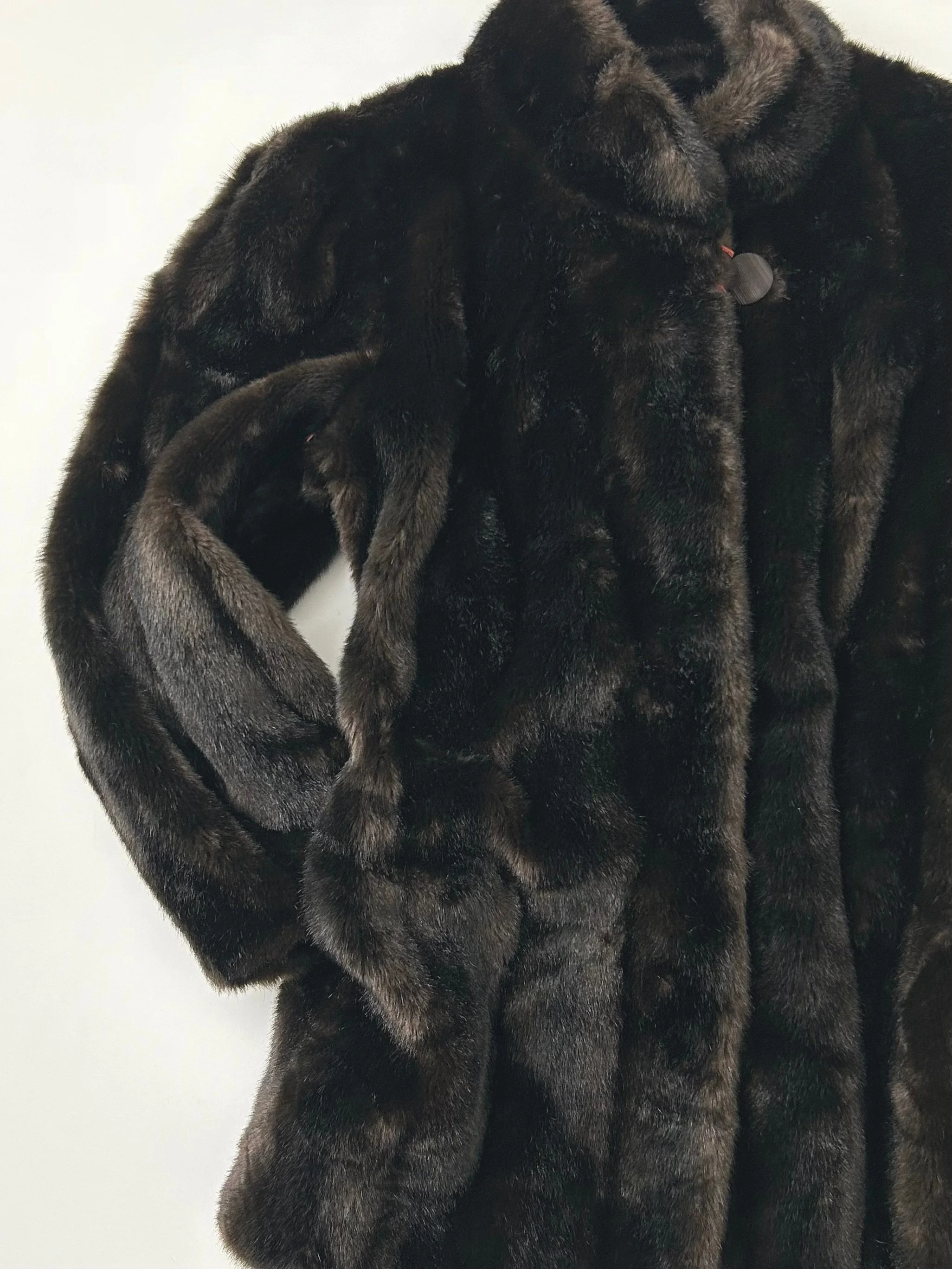 vintage 80s faux fur coat