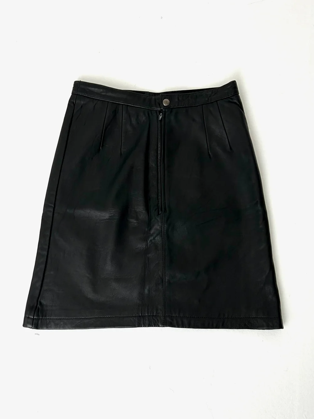 Leather Mini Black Skirt Zip Back Afibi Women's Faux Leather Back
