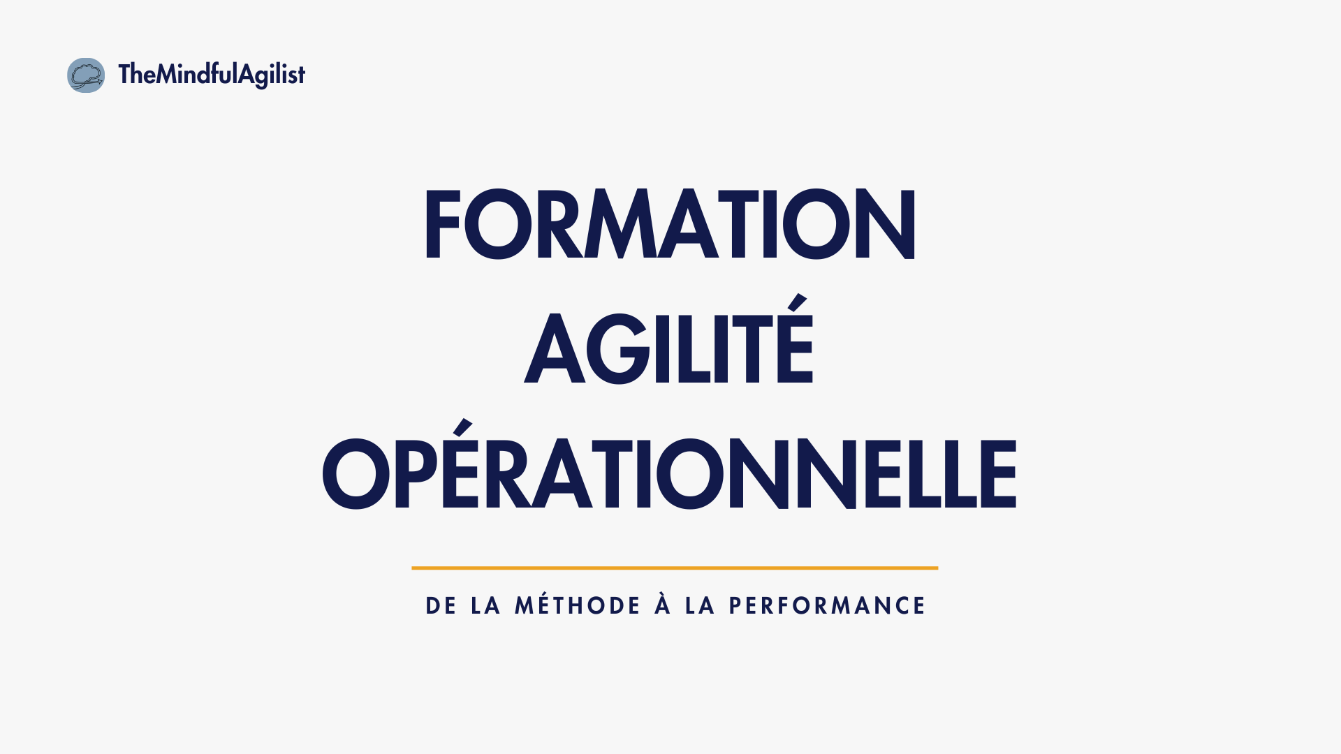 Formation Agilité opérationnelle