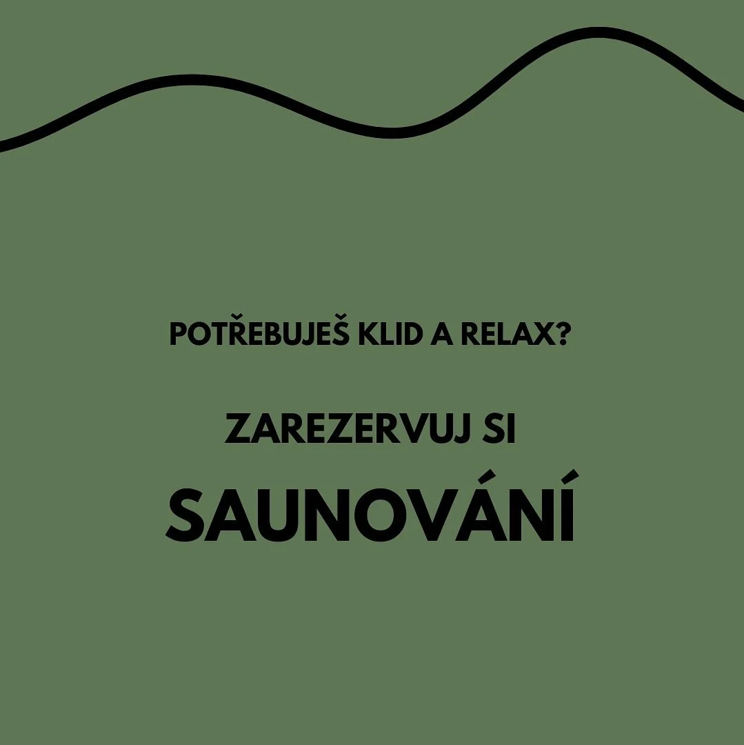 Potřebuje&scaron; klid a relax? 🧘&zwj;♀️

Uvolni se v na&scaron;&iacute; sauně obklopen/a př&iacute;rodou a čerstv&yacute;m vzduchem. 

Na v&yacute;běr m&aacute;me ze dvou saunov&yacute;ch bal&iacute;čků, a to STANDARD nebo DE LUXE. Ať už se rozhodn
