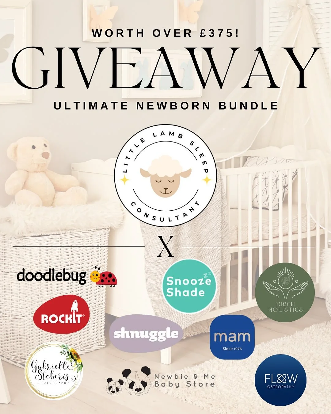 The Ultimate Newborn Bundle! 

To celebrate attending the @yorkshirebabyshow this week, I am thrilled to be partnering with lots of amazing brands for this giveaway worth over &pound;375!

One lucky winner will win the following:

🌟 Overcome your sl