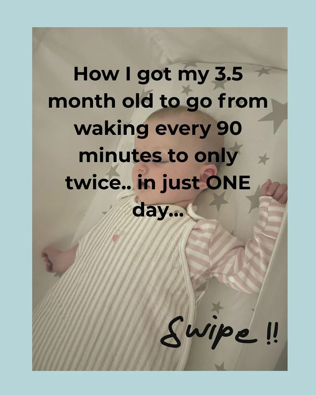 Listen up tired parents! 

The most common cause of night wakes is overtiredness! If you find your little one is waking 40 mins after you put them down, waking super early or has been waking lots throughout the night - try increase their daytime slee