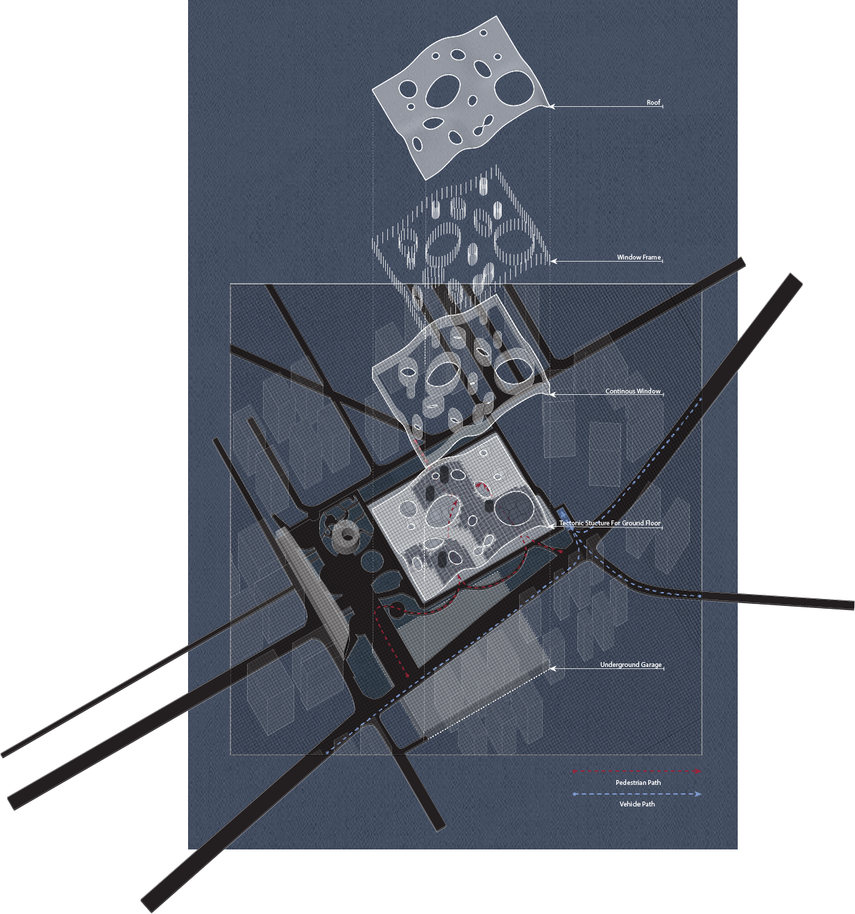 Rolex Learning Center Exploded Axon