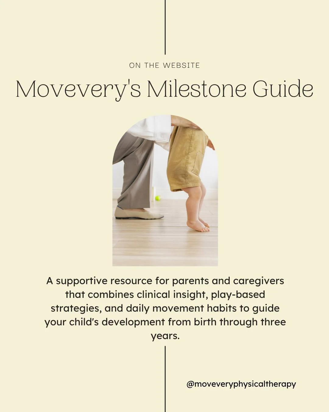 Introducing Movevery's Milestone Guides. 🌟

These guides were created to support you every step of the way. Every child develops in their own beautiful way, at their own pace.

Milestones are a roadmap. A way to celebrate how far your little one has