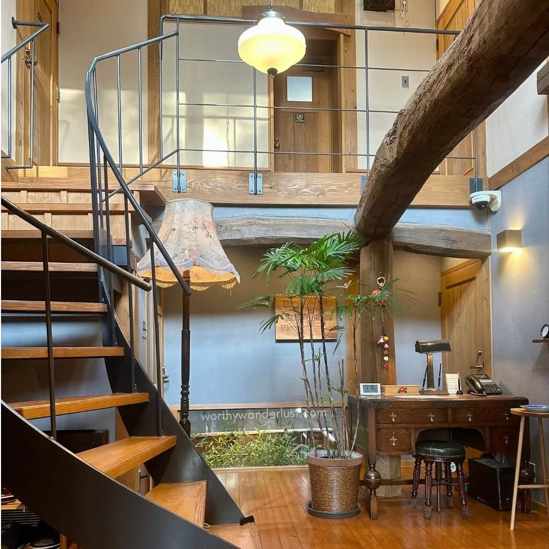 Inside of Inn noshiyu - hall way and stairs