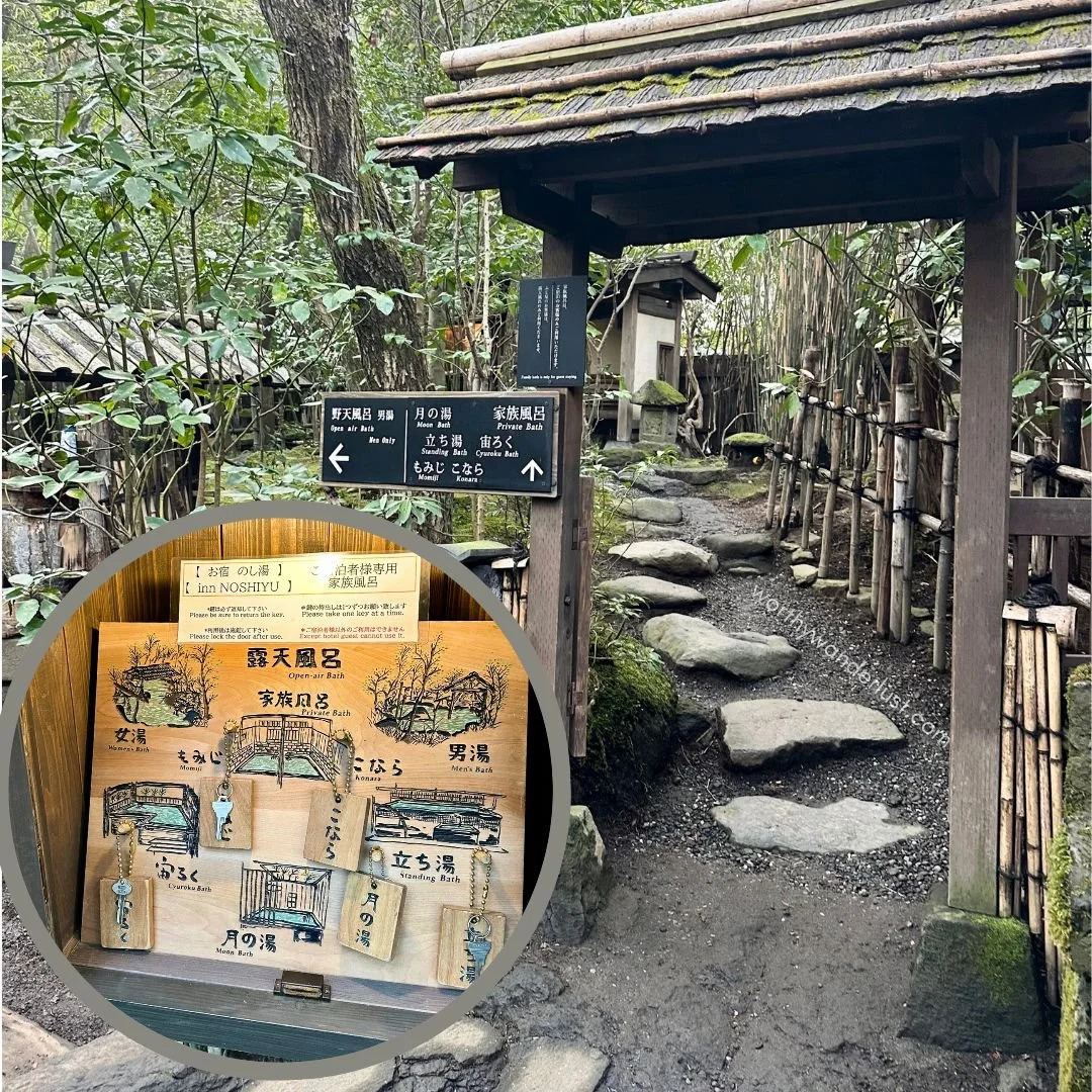 Path. cabinet with keys to onsens at Onyado Noshiyu