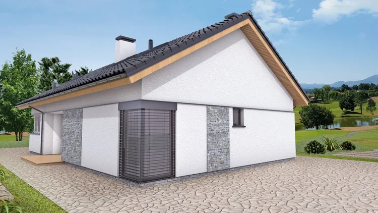 Exteriérové žalúzie na modernom rodinnomdome. Rohové prevedenie.