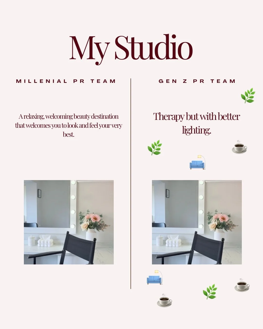 Just a one woman business trying to appeal to all the girlies without embarrassing herself ❤️&zwj;🔥

Gen Z vs Millienial Marketing&hellip; Which side did it better? 👀

#makeupartist #hairstylist #weddingmakeup #browlamination #koreanlashlift