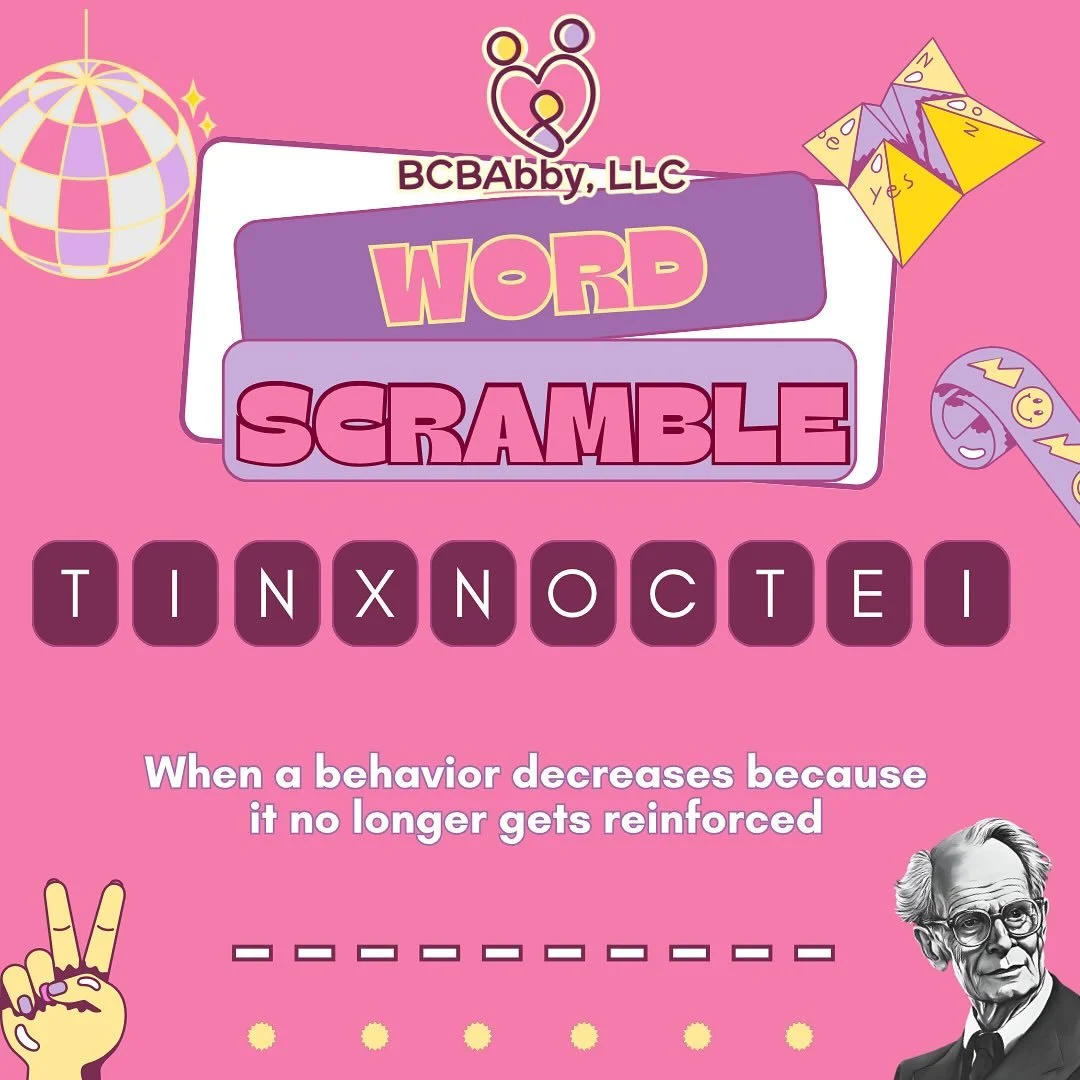 🤓 &ldquo;Hint: Think of what happens when reinforcement is no longer provided&hellip; the behavior fades out 📉&rdquo;

#aba #bcba #bcbabby #appliedbehavioranalysis