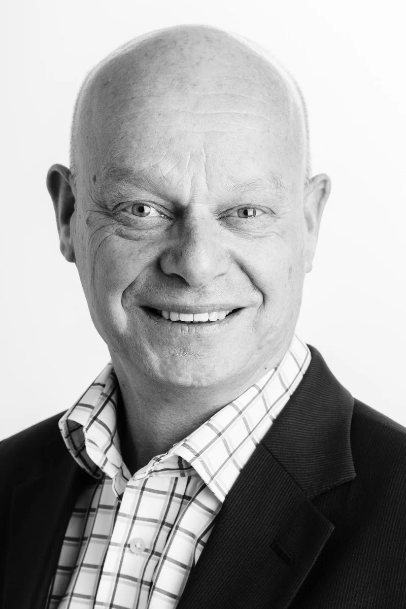 black and white head shot portraits