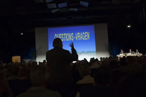 questions during the share holder meeting