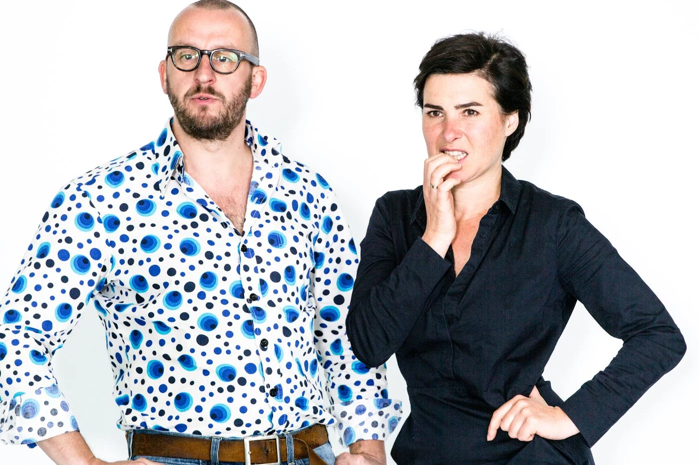 actors photographed in the studio