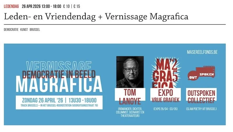 aankoniging Magrafica expo met Tom Lanoye