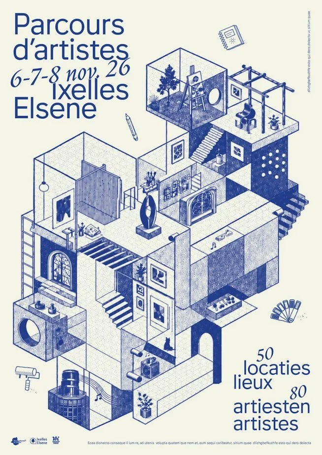 Artiesten parcours Elsene met multidisciplinaire kunst van oa Sander de Wilde