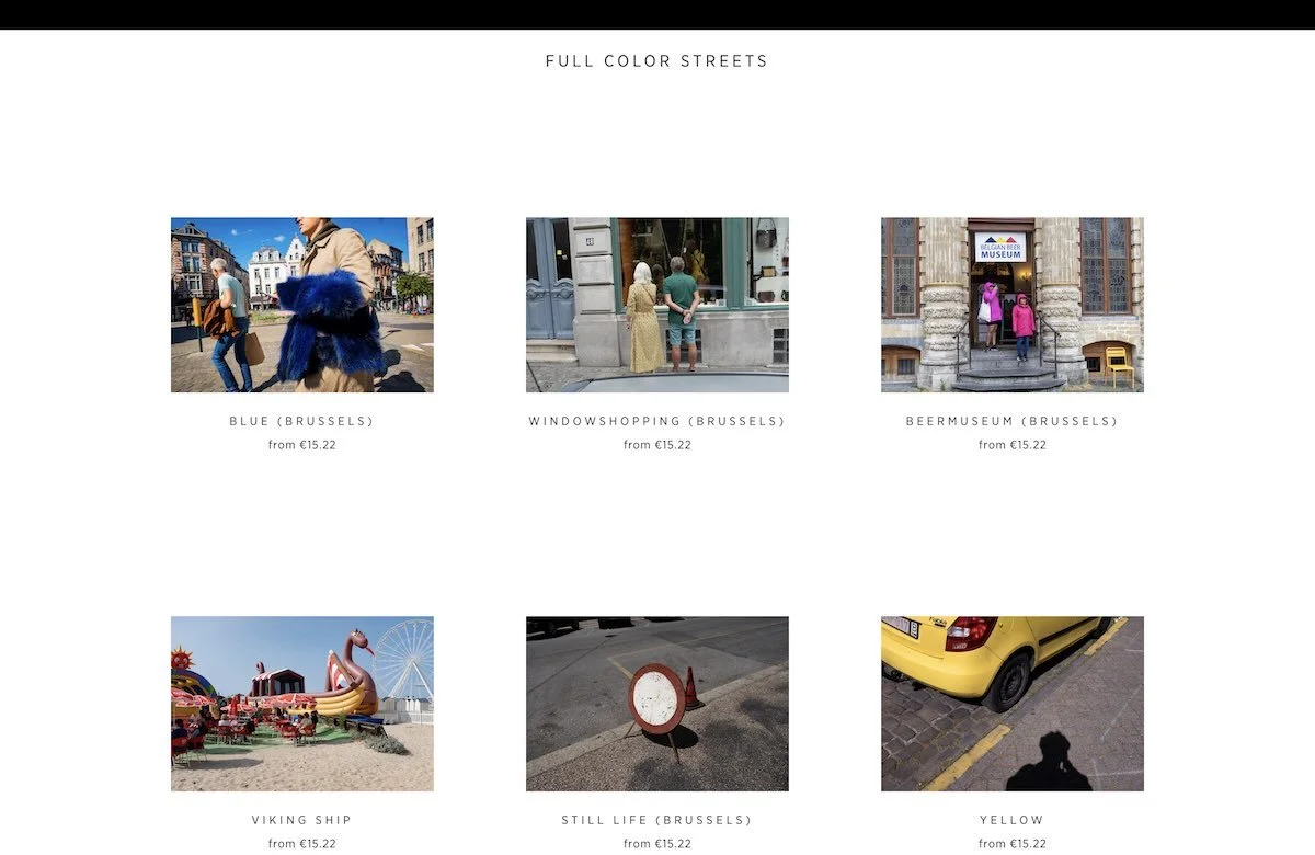 Full color street photo prints for sale