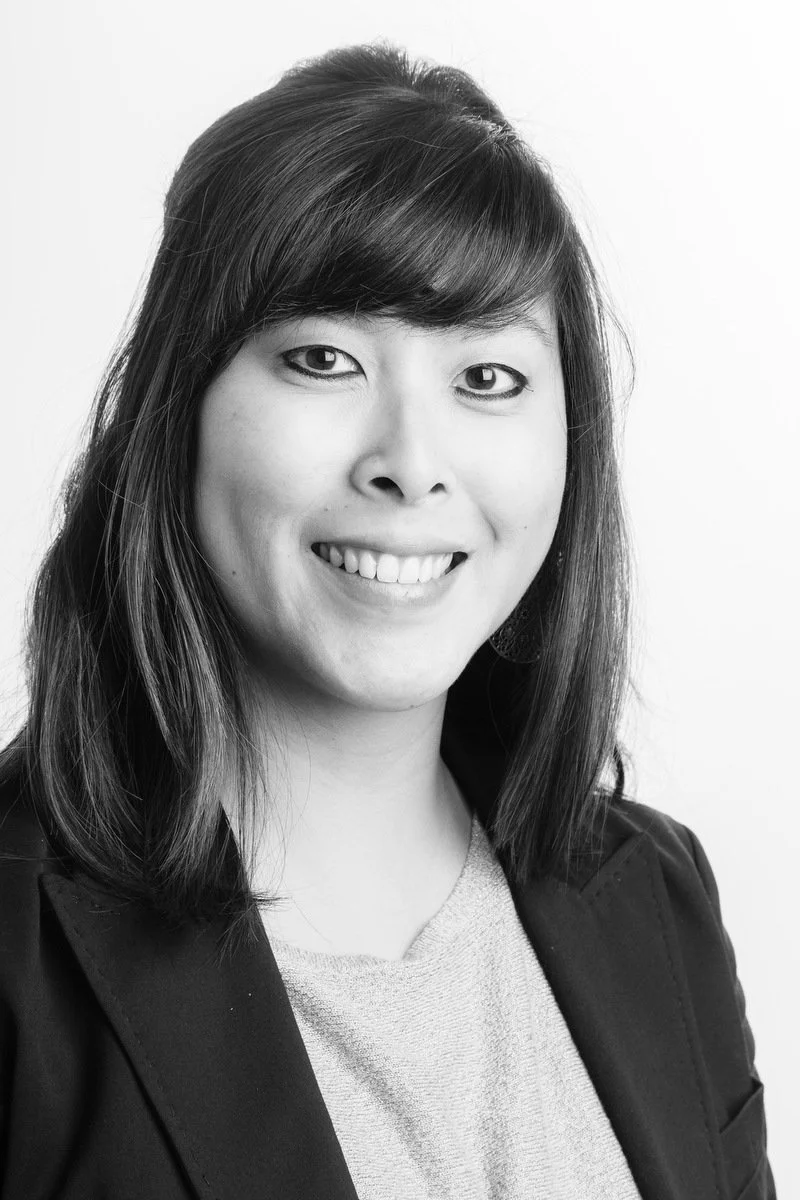 black and white head shot portraits