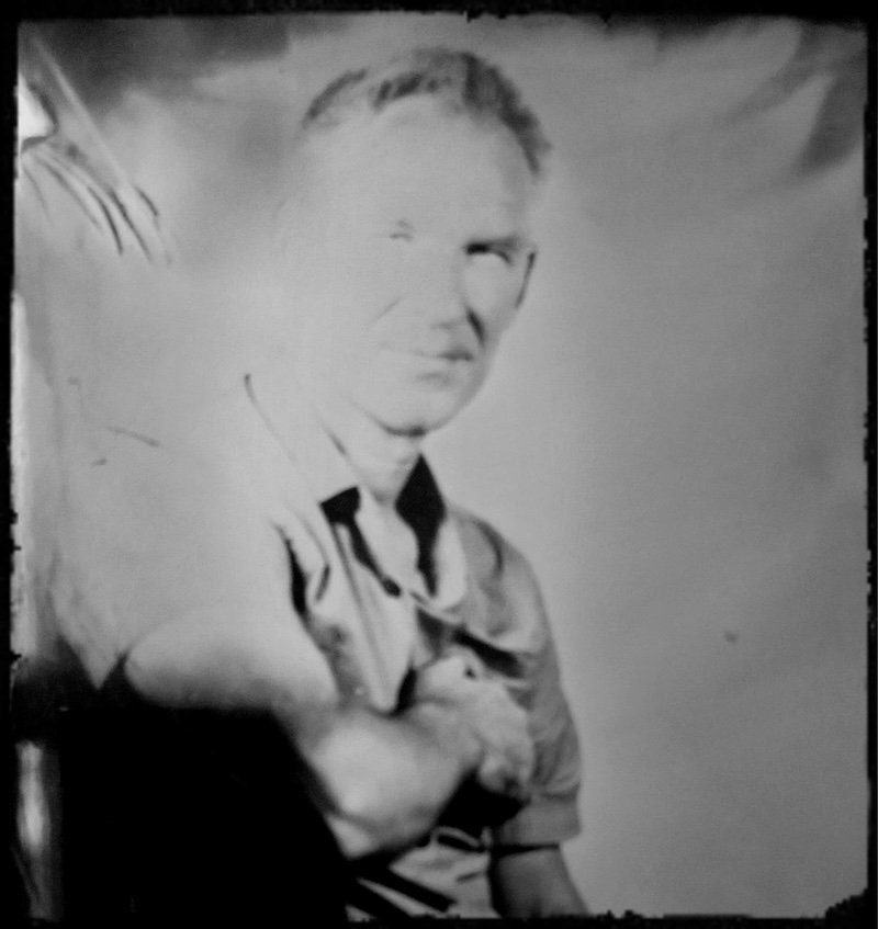 Wet Collodium portrait of photographer Sander de Wilde