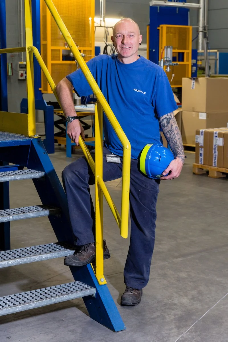 factory worker posing for a portrait