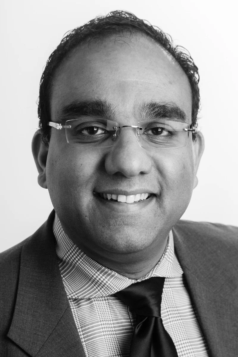 black and white head shot portraits