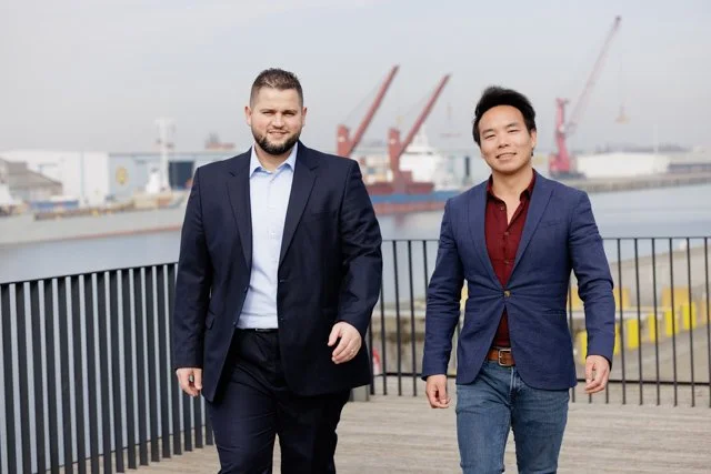 Corporate portrait in an reportage for the harbor of Antwerp