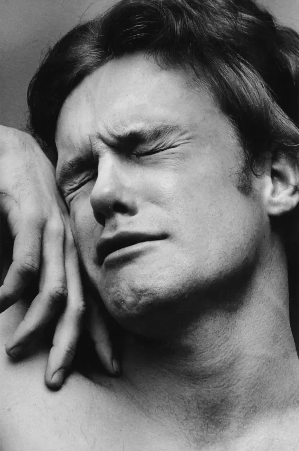 portrait of a man having an orgasm by Hujar