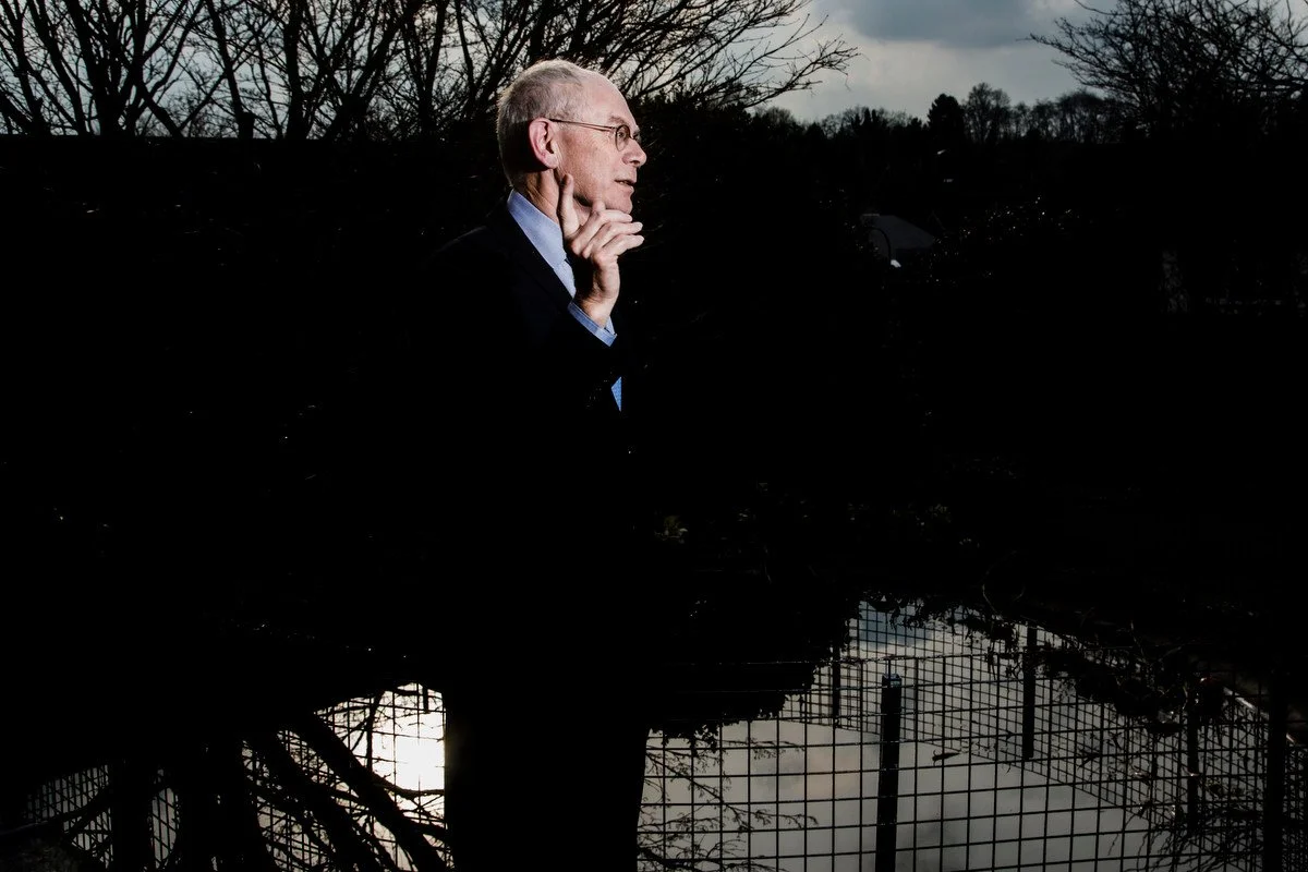 Portrait photography in Belgium for an interview of  Herman Van Rompuy for an big financial newspaper