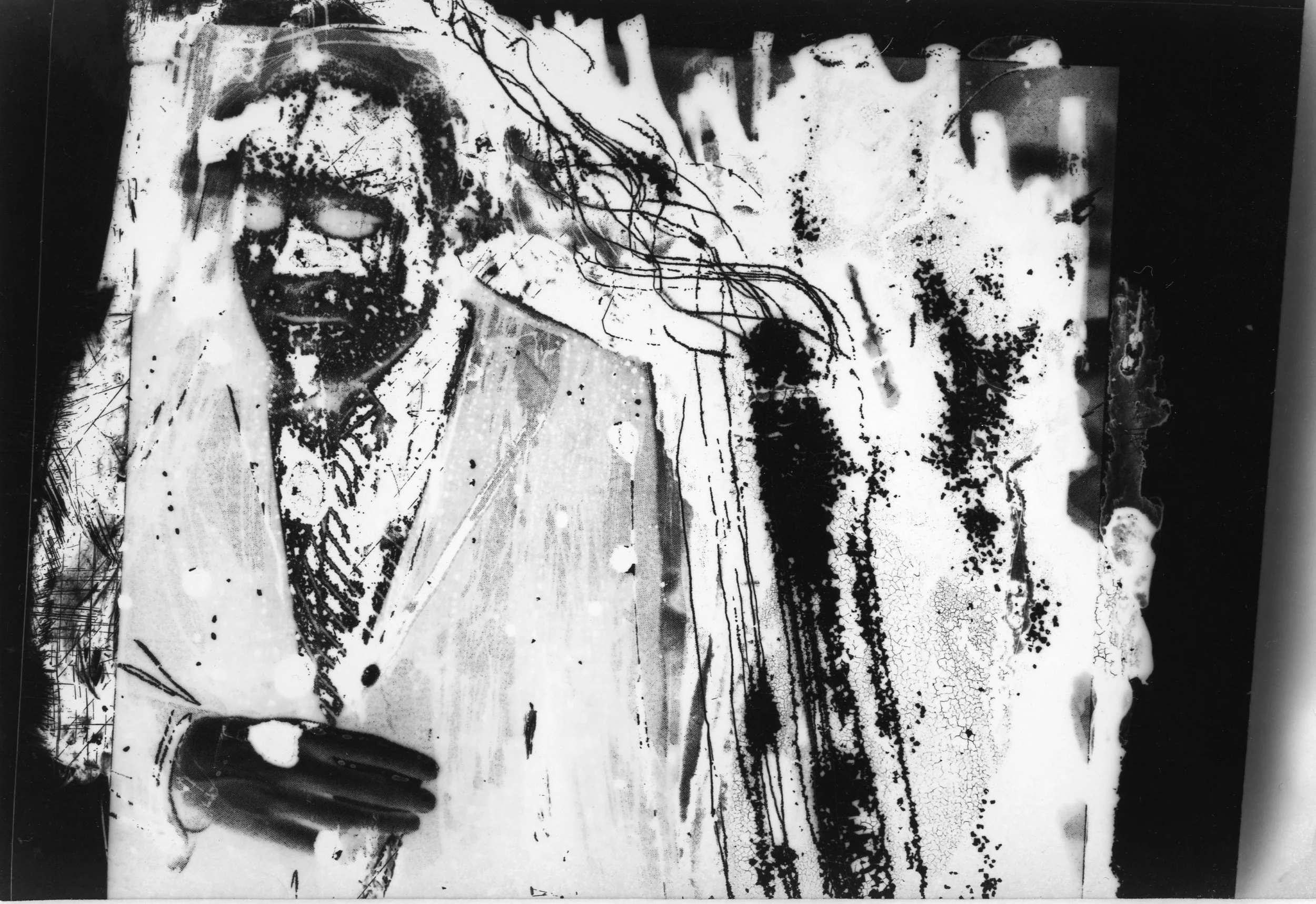 A graphic work of a man on fire