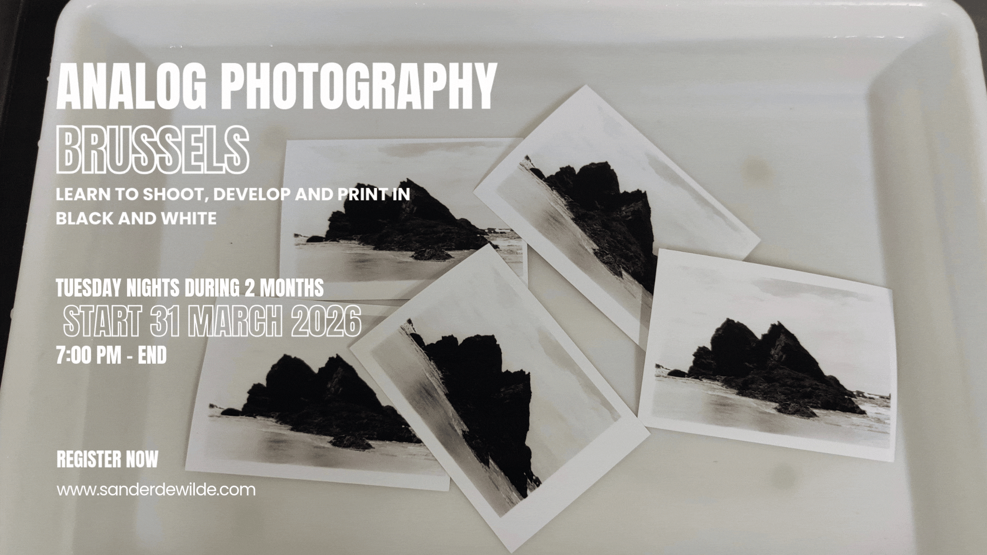 Analog Photography  Course: From Shooting Film to Darkroom Printing  starts 31 MARCH 2026