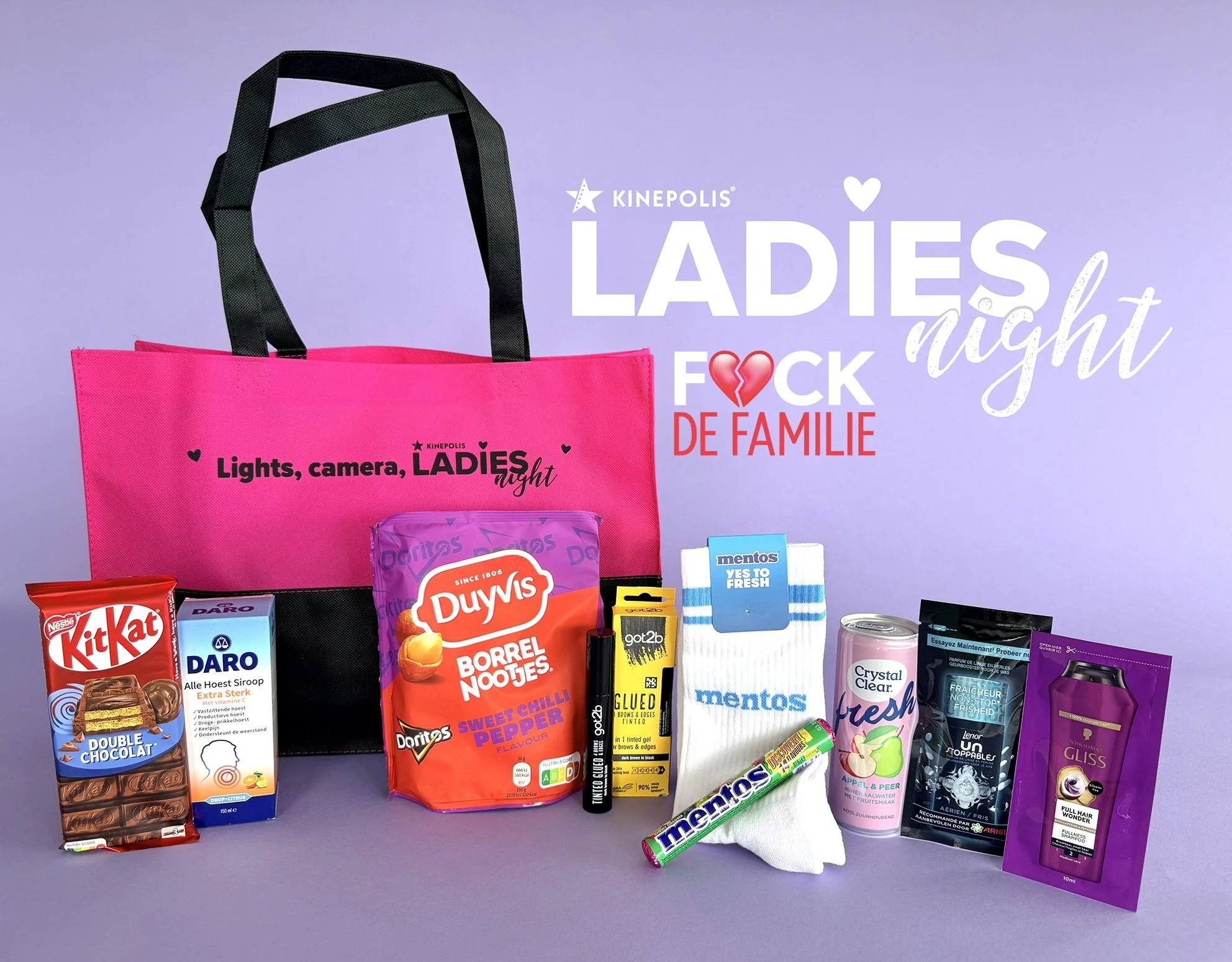 Goodiebags Kinepolis Meiden Avond 8 december