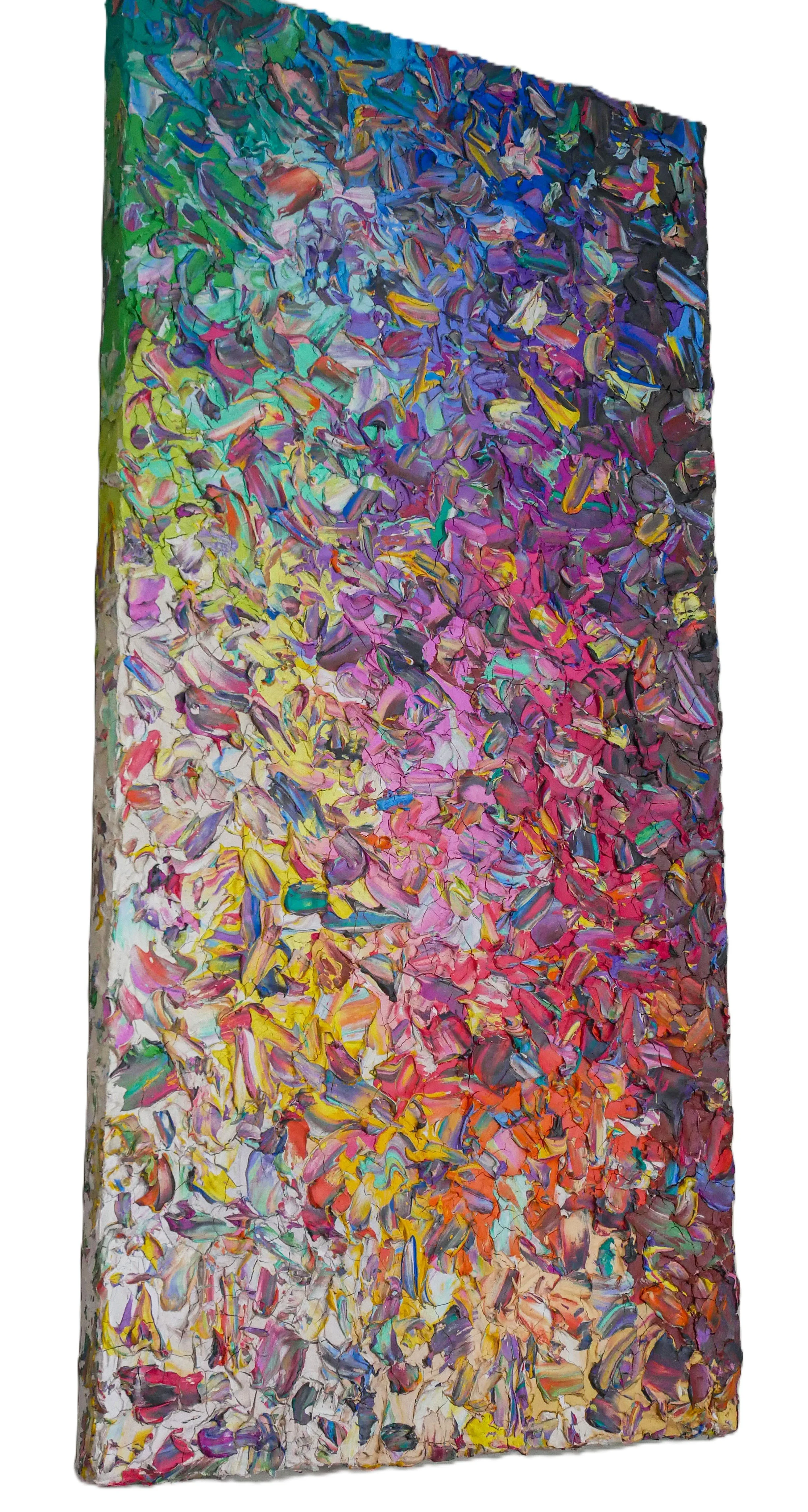 "Tootles" - 24" x 48" x 2" - Joint compound & acrylic on canvas.