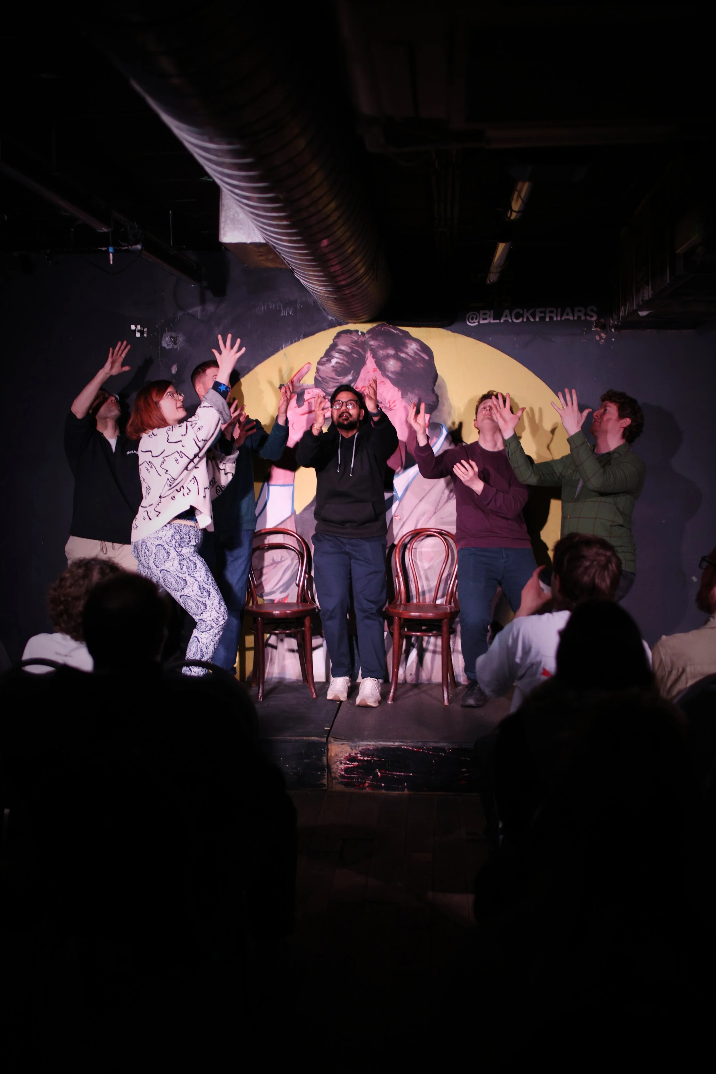 improv performers at a show