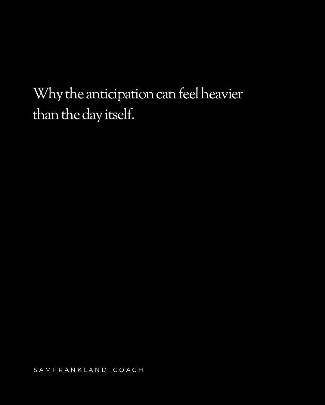 It&rsquo;s strange, isn&rsquo;t it? The thing we think will break us often isn&rsquo;t the day itself &mdash; it&rsquo;s the waiting. The thinking. The remembering. The not knowing.

Your body is trying to understand what&rsquo;s happening, to make s