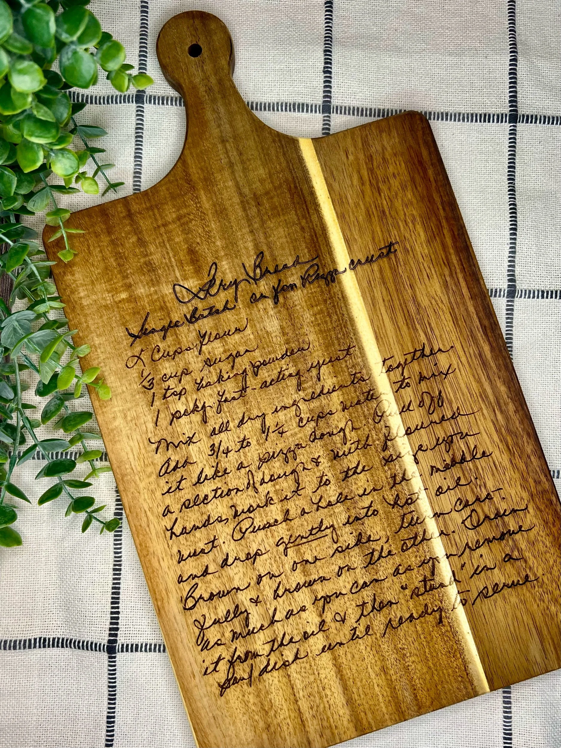 16.5”x9” Sized Personalized Acacia Serving Board- Custom Laser Engraved