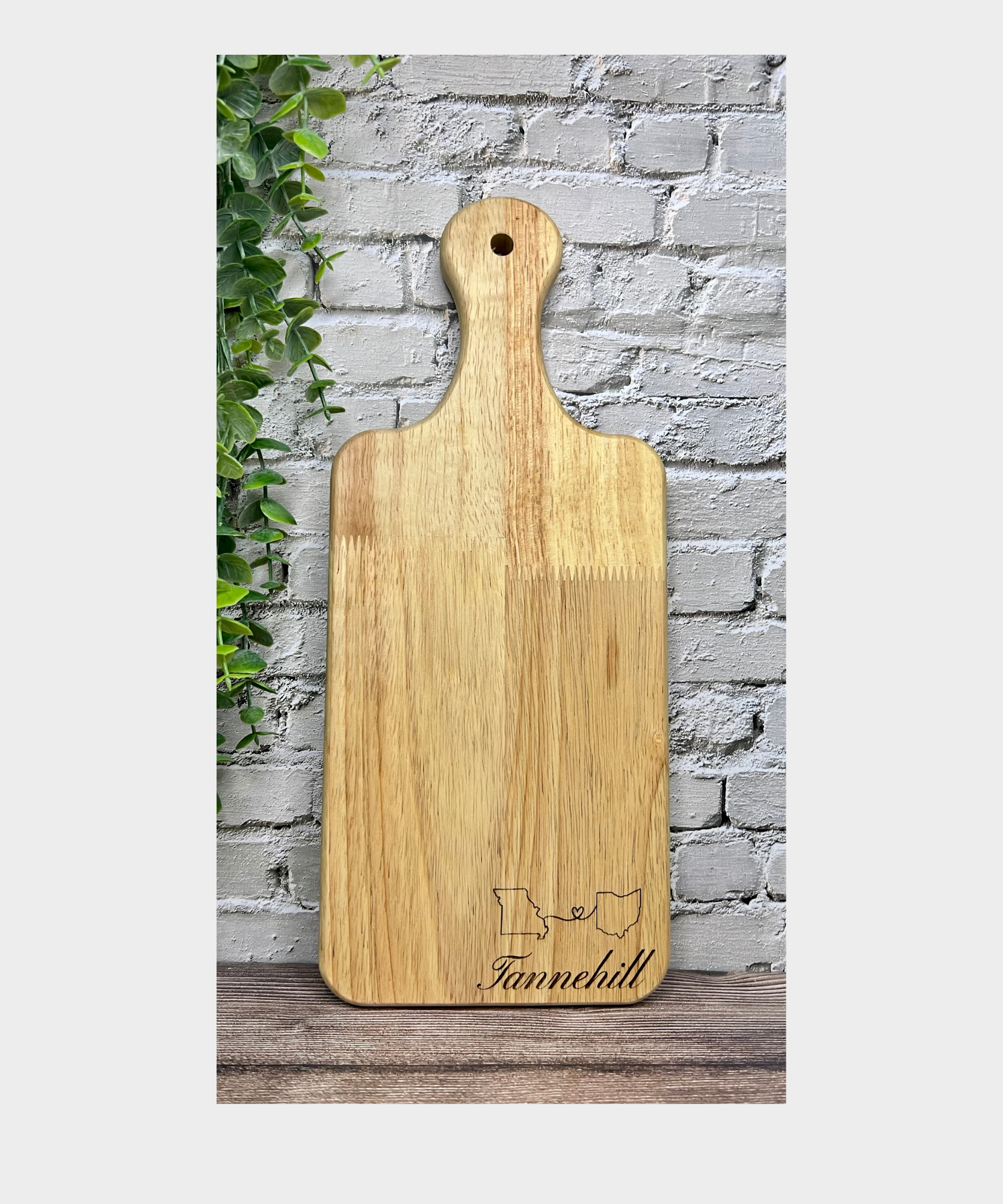 13” x 5.5”  Rubber wood Cutting Board | Custom Engraved