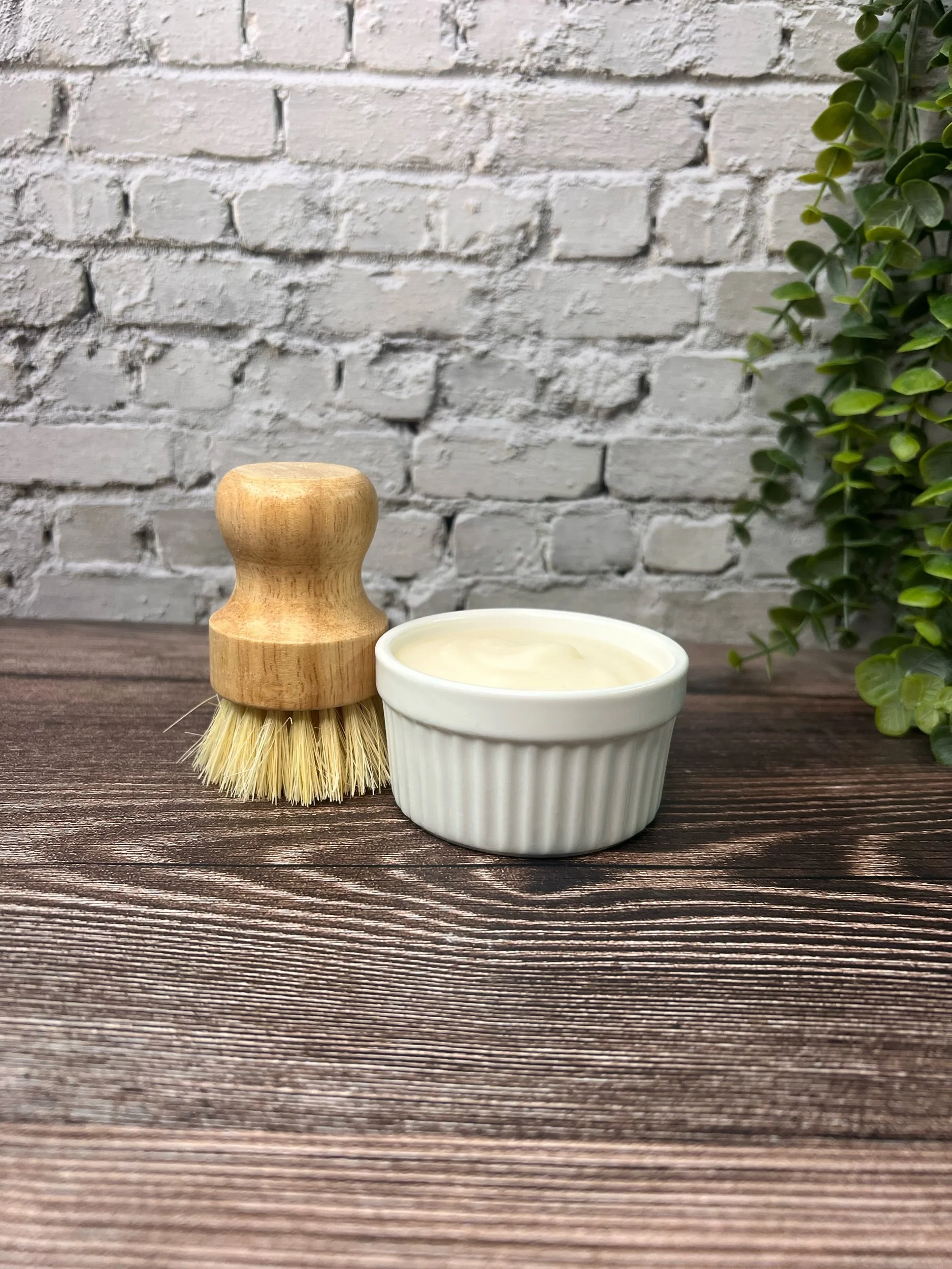 Tallow, Coconut & Castor Oil Kitchen Soap Set with Brush – Natural, Chemical-Free Clean