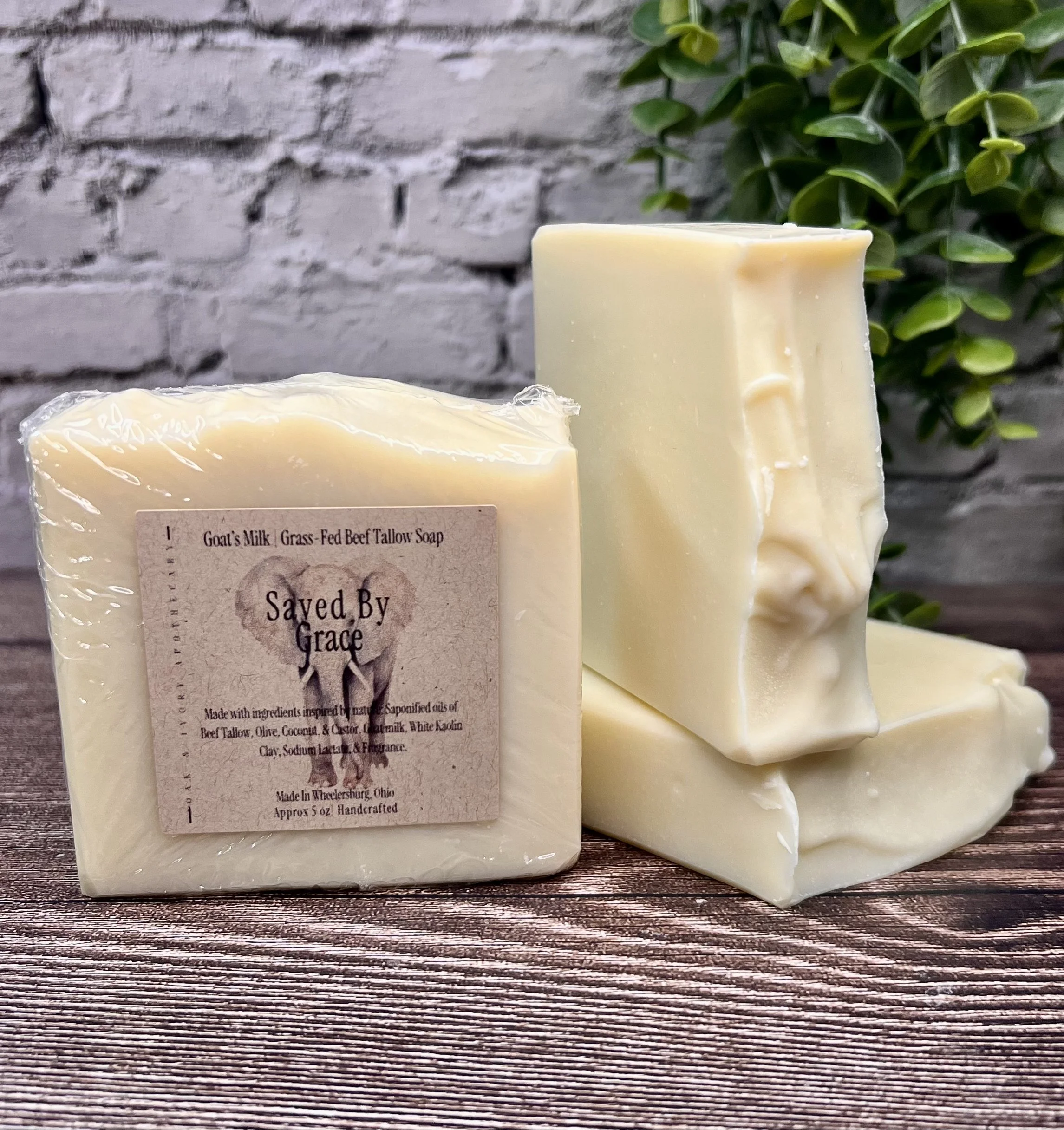 Saved by Grace- Tallow Soap infused with Kaolin Clay